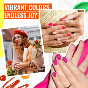 Four Phoenixy top coats offer glossy, matte, and glitter finishes
