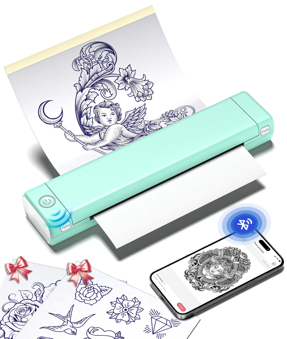 Phomemo M08F tattoo edition printing stencil quickly for studio efficiency