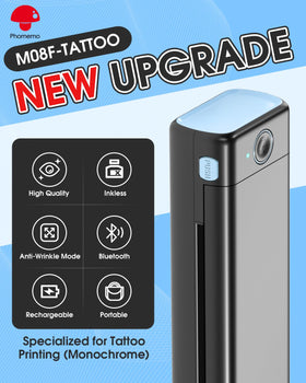 Phomemo M08F side profile, lightweight device ideal for quick setup