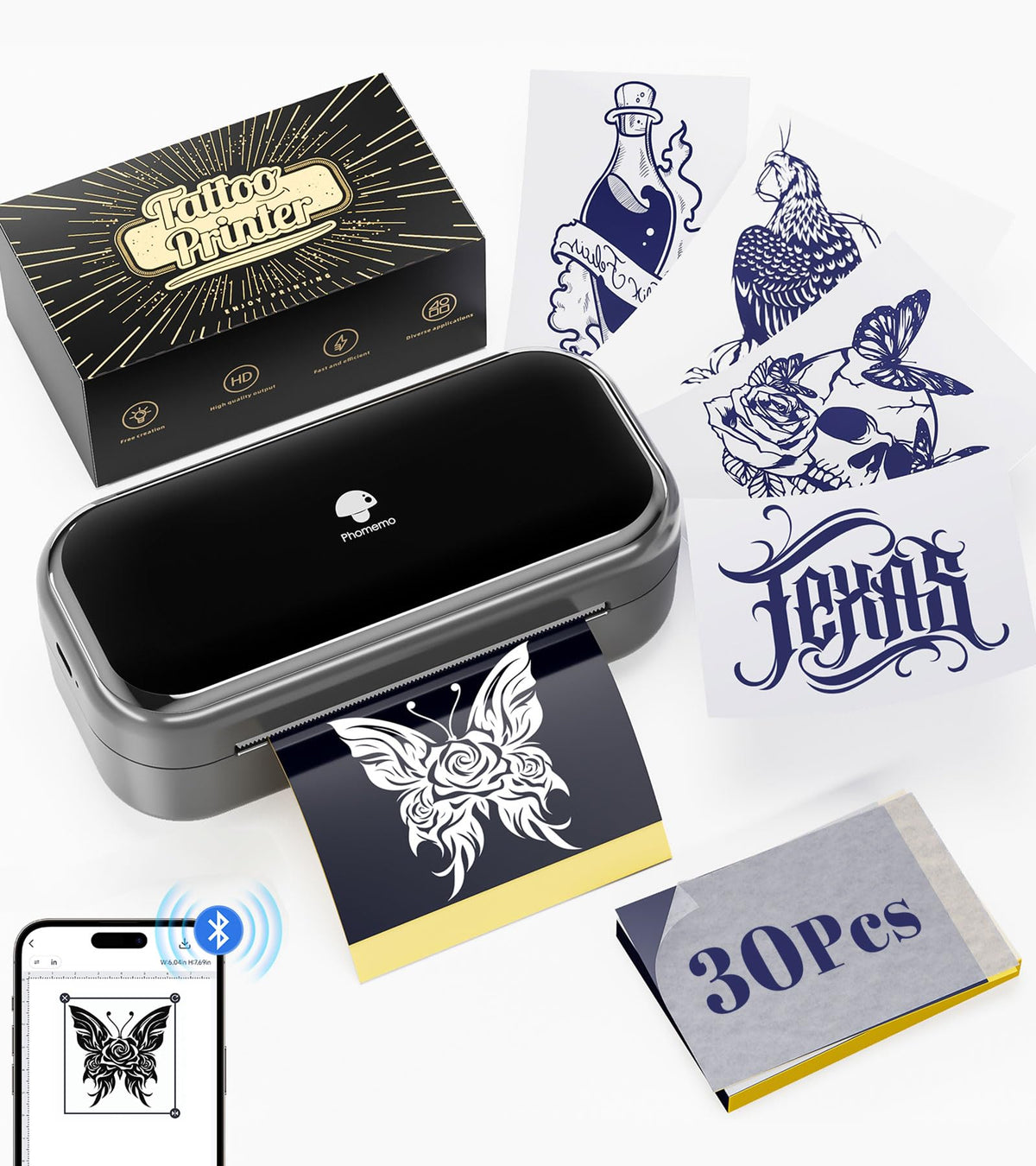 Phomemo TP31 compact portable design for on the go stencil printing