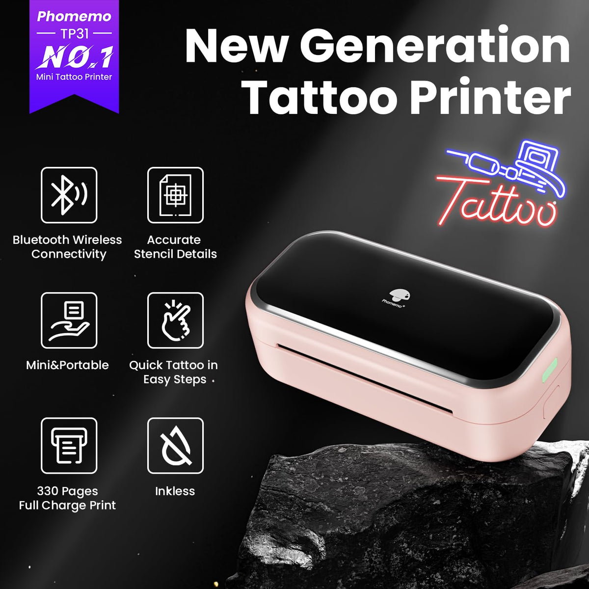 TP31 transfer paper tray demonstrates quick stencil creation for events.