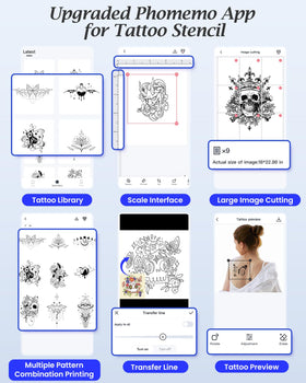 Phomemo TP83 app interface editing patterns