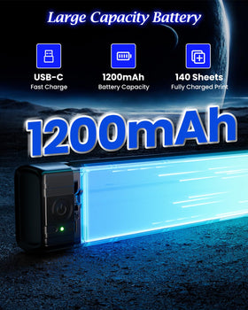 Built-in 1200mAh battery enabling longer sessions