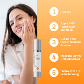 Closeup of Photozyme DNA Youth Recovery Serum texture on skin