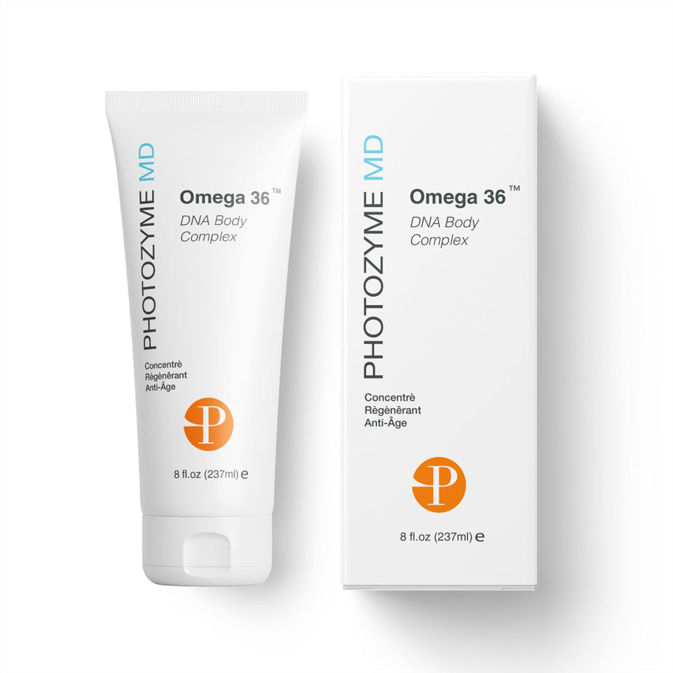 Photozyme DNA Repair Body Lotion bottle, fragrance-free, for daily moisture and skin repair.