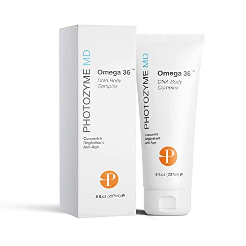 8 oz packaging of Photozyme DNA Repair Body Lotion on white.
