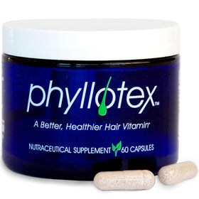 Phyllotex hair growth vitamins bottle for daily use and routine
