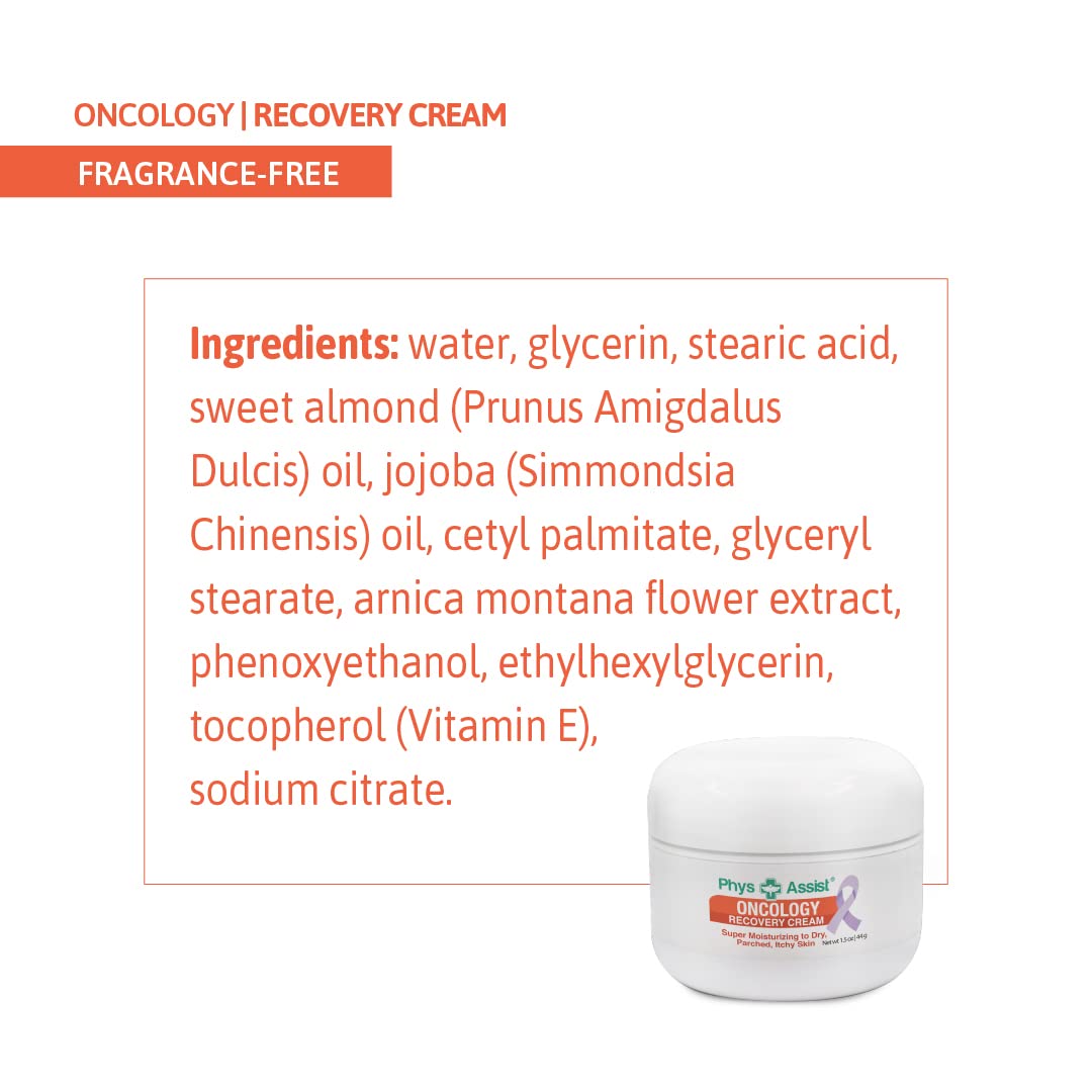 PhysAssist oncology cream fragrance-free 4oz suitable for sensitive skin.
