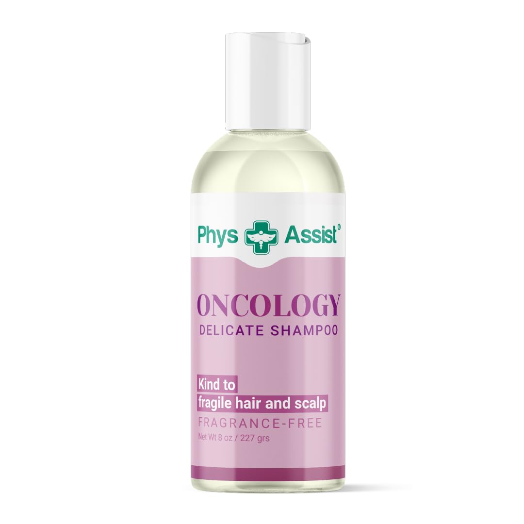 PhysAssist Oncology Delicate Shampoo bottle fragrance-free formula for sensitive scalps.