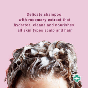 Panthenol and rosemary ingredients highlight scalp nourishment in PhysAssist shampoo.