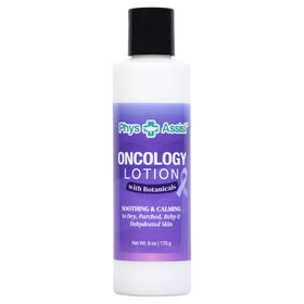 PhysAssist Oncology Lotion bottle displaying calming lavender and peppermint.