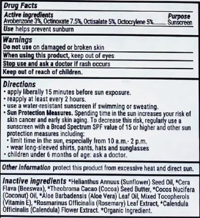 USDA Organic label with SPF 15 on PhysAssist lip balm signals safe, protective lip care.