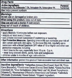 USDA Organic label with SPF 15 on PhysAssist lip balm signals safe, protective lip care.