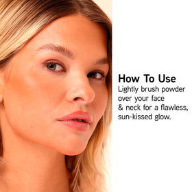 Close-up shows a smooth blend creating even coverage with Bronze Booster.