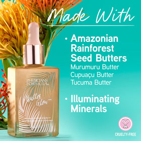Infused with Murumuru, Cupuaçu, Tucuma butters for nourished skin.