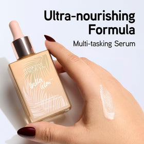 Butter Glow Illuminating Serum texture close-up showing quick absorption.