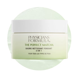 Physicians Formula cleansing balm Perfect Matcha melts makeup while nourishing skin.