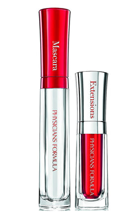 Physicians Formula Eye Booster lash extensions kit during application for safe, sensitive-eyes use.