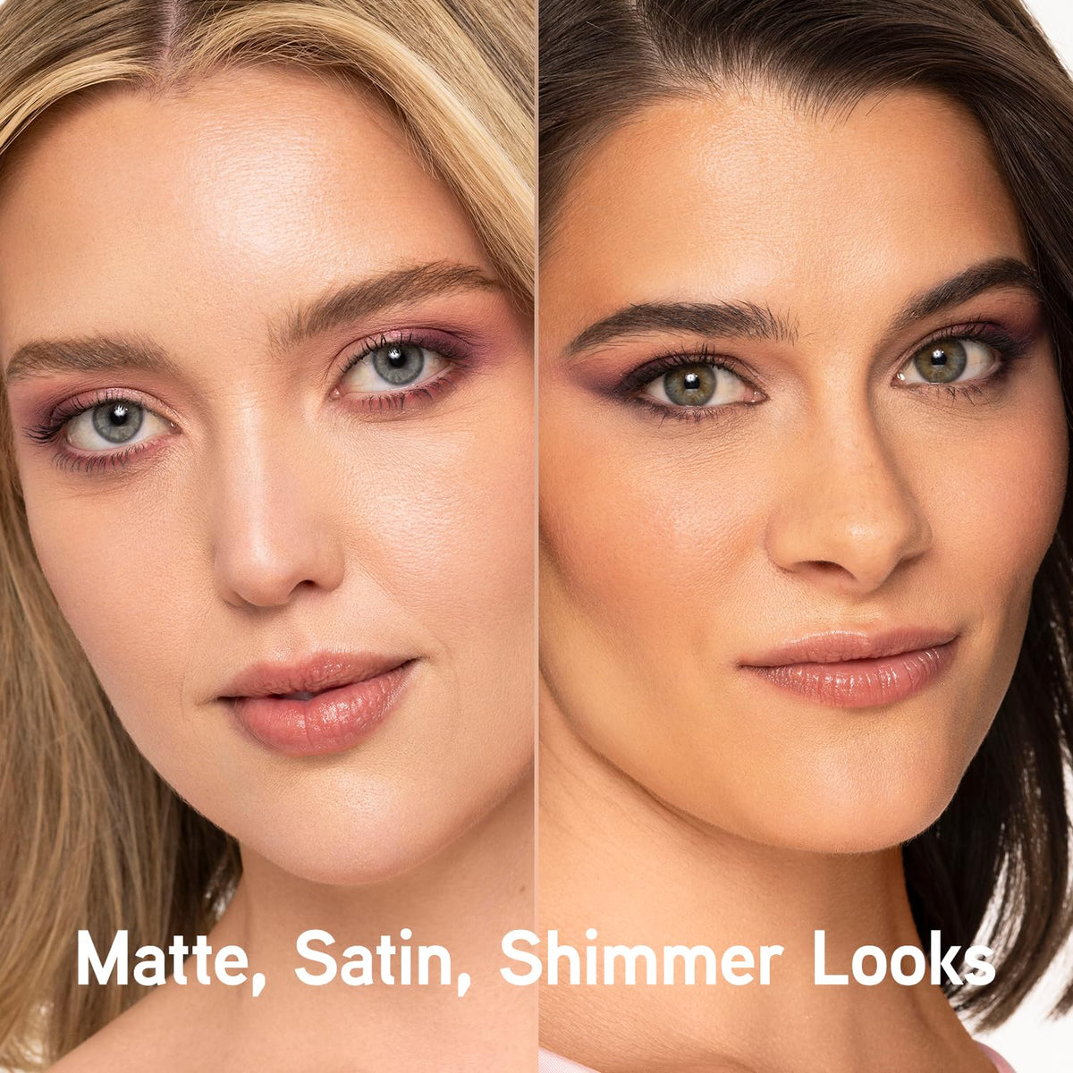 Row of matte shades from Eyeshadow Bouquet for soft depth and definition.
