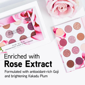 Row of satin shades in Eyeshadow Bouquet for smooth, second-skin color.