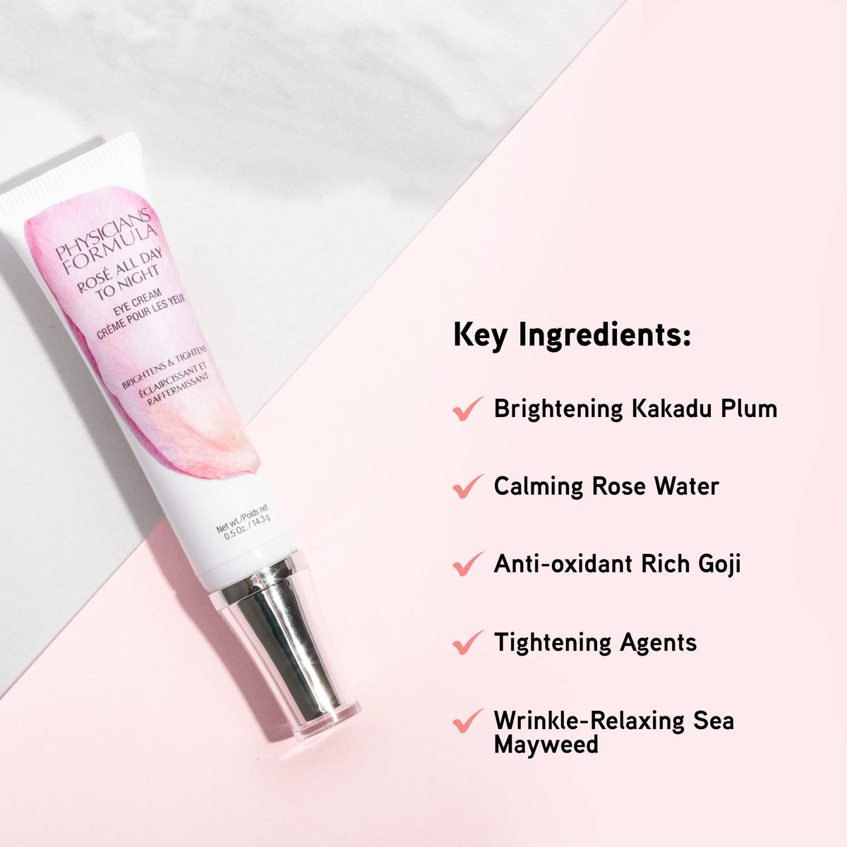 Close-up of pearluminous texture on Physicians Formula eye cream