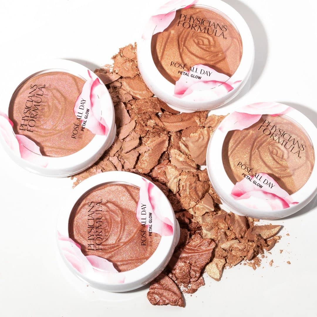 Rosé All Day highlighter swatch showing rosy luminosity and glow