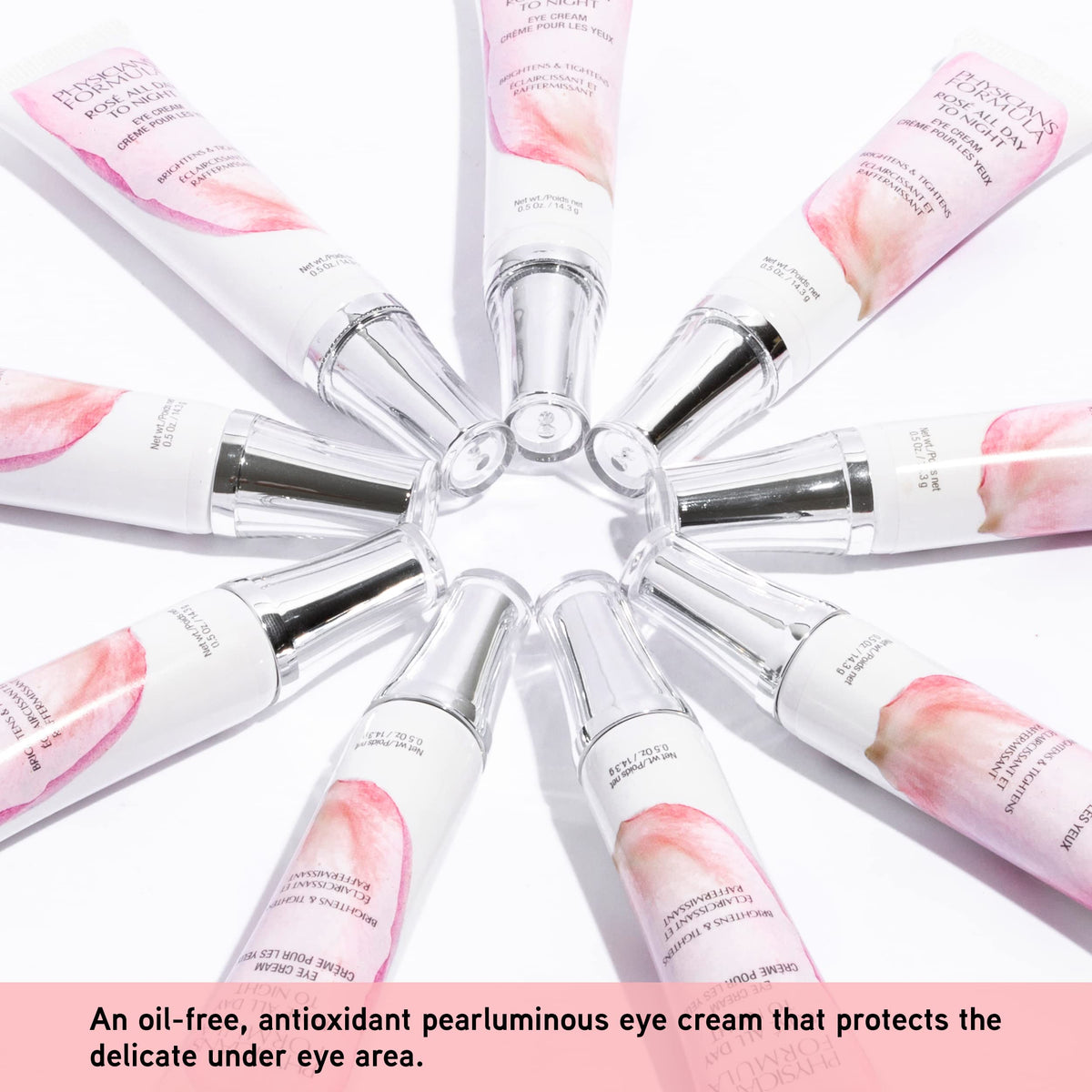 Rose Water soothing under-eye area with Physicians Formula eye cream