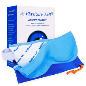 Physicure Kalt heated eye mask laid flat for comfortable dry-eye relief