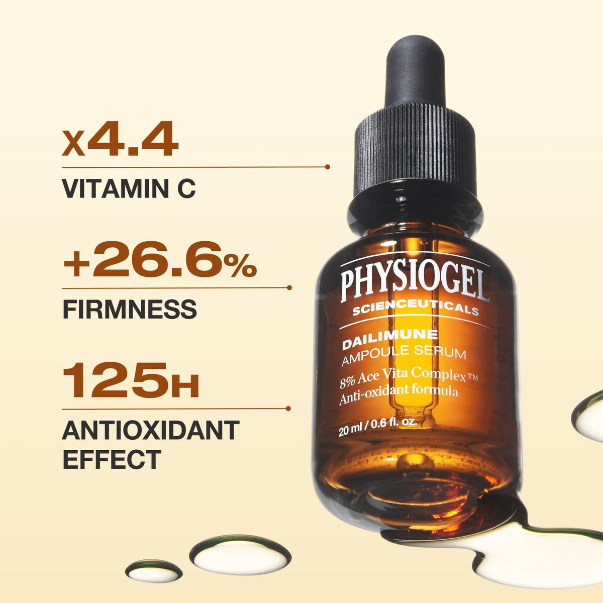 Physiogel Dailimune Ampoule Serum texture close-up showing smooth absorption