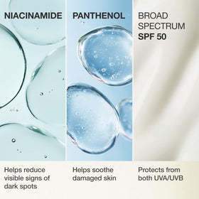 Physiogel sunscreen quickly absorbs for makeup-ready finish.