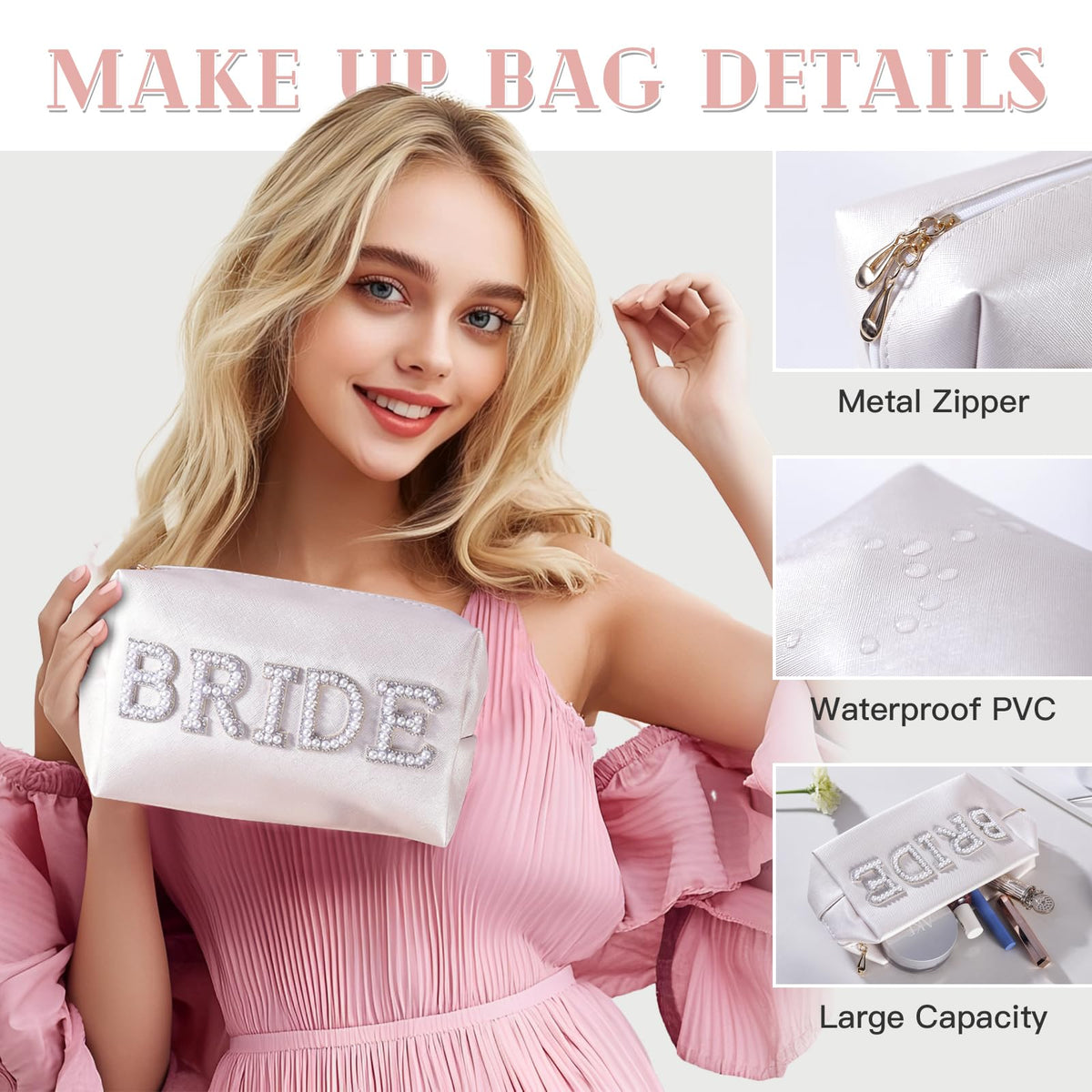 Physkoa bridal hair clip adds sparkle for bachelorette glam moments.