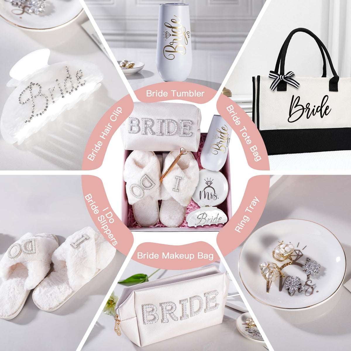 Physkoa bridal makeup bag organizes beauty essentials for the big day.