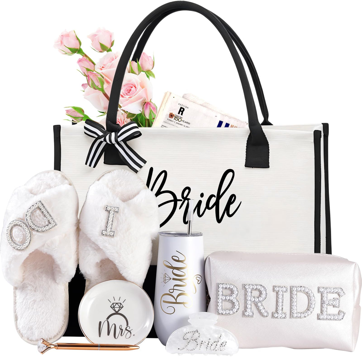 Physkoa bridal tumbler keeps drinks at the perfect temperature for morning coffee or mimosas.