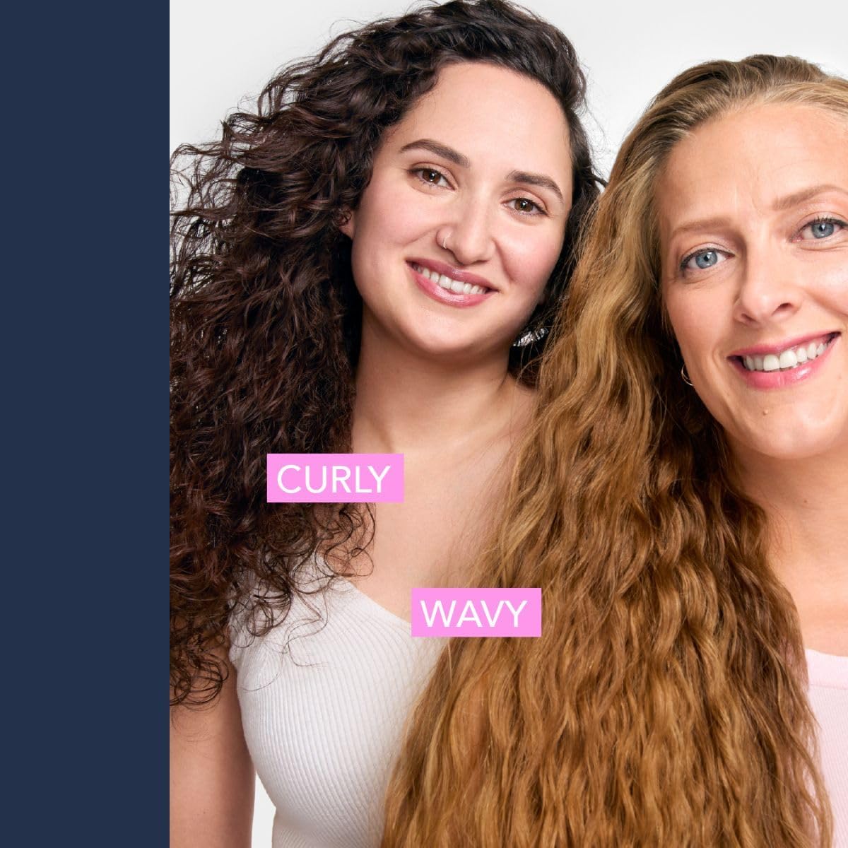 Curl frame demonstrates anti-frizz effect using PHYTO Curls Definition Gel-Cream Day 1.