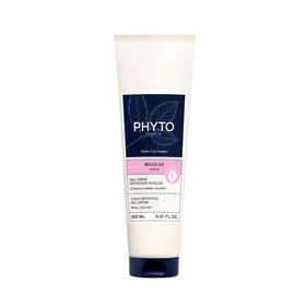 PHYTO Curls Definition Gel-Cream Day 1 bottle highlighting silicone-free formula for defined waves.