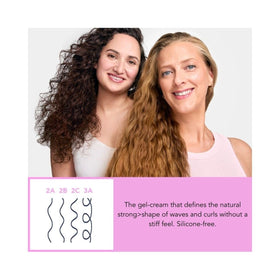 Texture swatch showing silky, defined curls with PHYTO Curls Definition Gel-Cream Day 1.