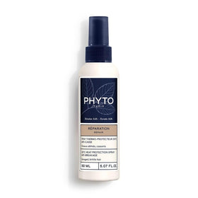 PHYTO Heat Protecting Spray bottle close-up showing sleek design and cap.