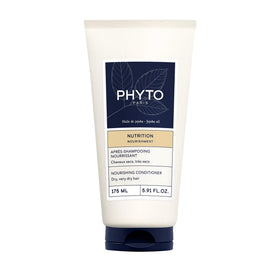 Phyto Nourishment Nourishing Conditioner bottle pour demonstrates easy, mess-free application.