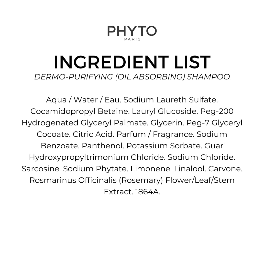PHYTO Scalp Solutions Shampoo with rosemary extract rebalances the scalp while refreshing sensations.