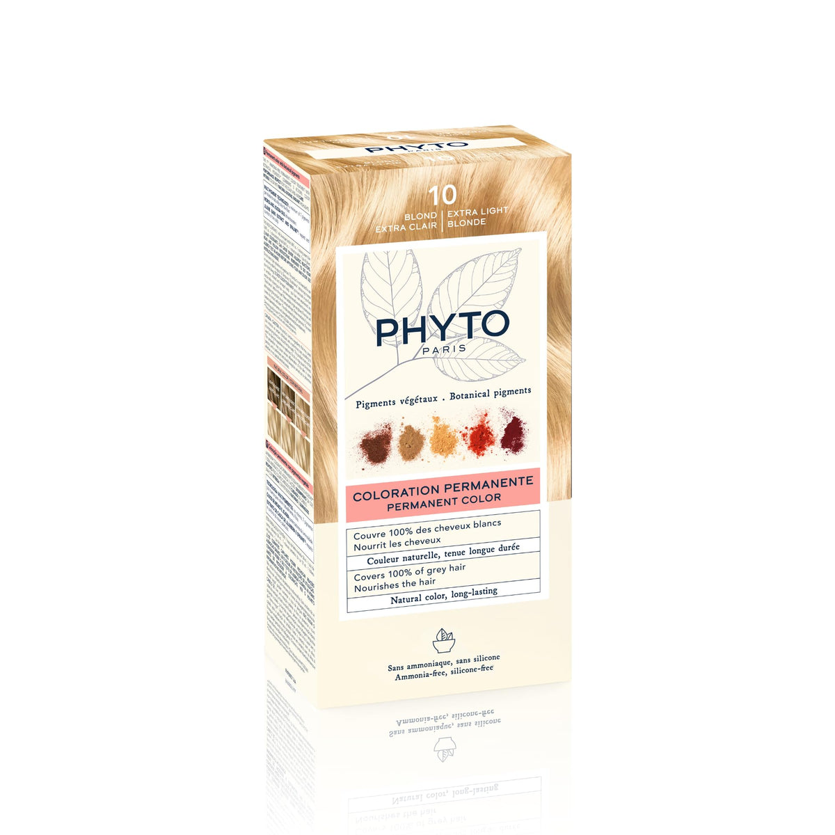 PHYTO Phytocolor bottle, 10 Extra Light Blond, ammonia-free formula for gentle color.