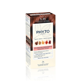 Phyto Phytocolor 5.35 chocolate light brown bottle pour for easy color mixing and even application