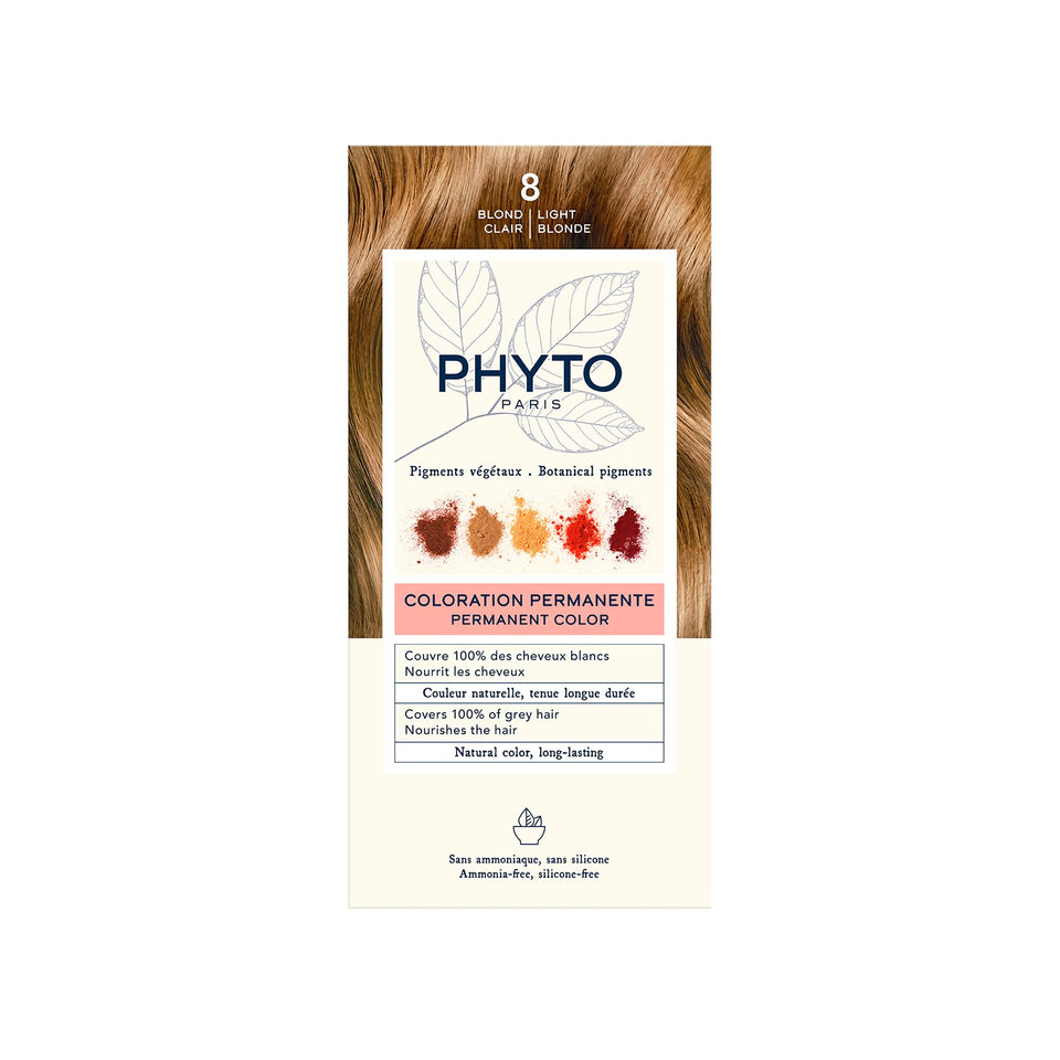 PHYTO Phytocolor 8 Light Blonde color cream for precise root-to-tip shade