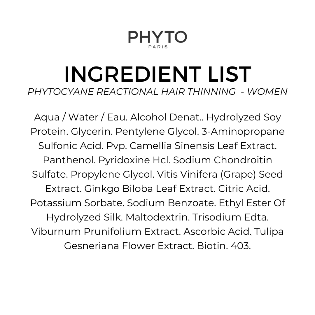 PHYTOCYANE hair shine close-up highlights glossy, healthy-looking strands.