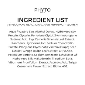 PHYTOCYANE hair shine close-up highlights glossy, healthy-looking strands.
