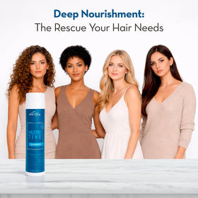 Phytoca Nutritive Shampoo closeup reveals linseed extract for shine and manageability