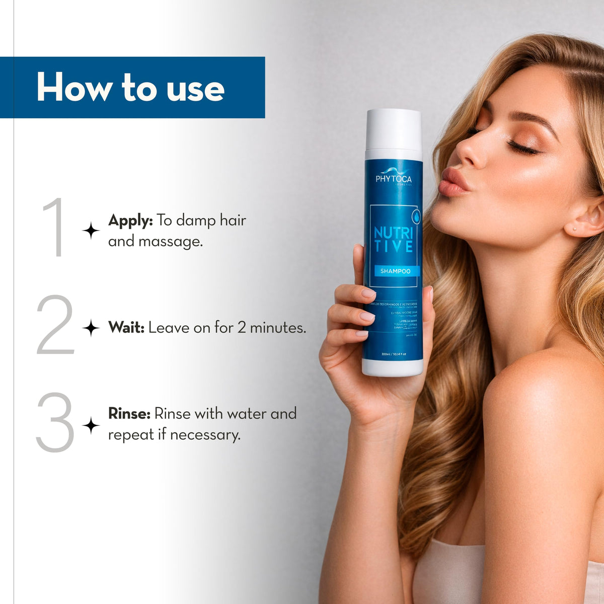 Phytoca Nutritive Shampoo pour shot showing even distribution and gentle cleansing