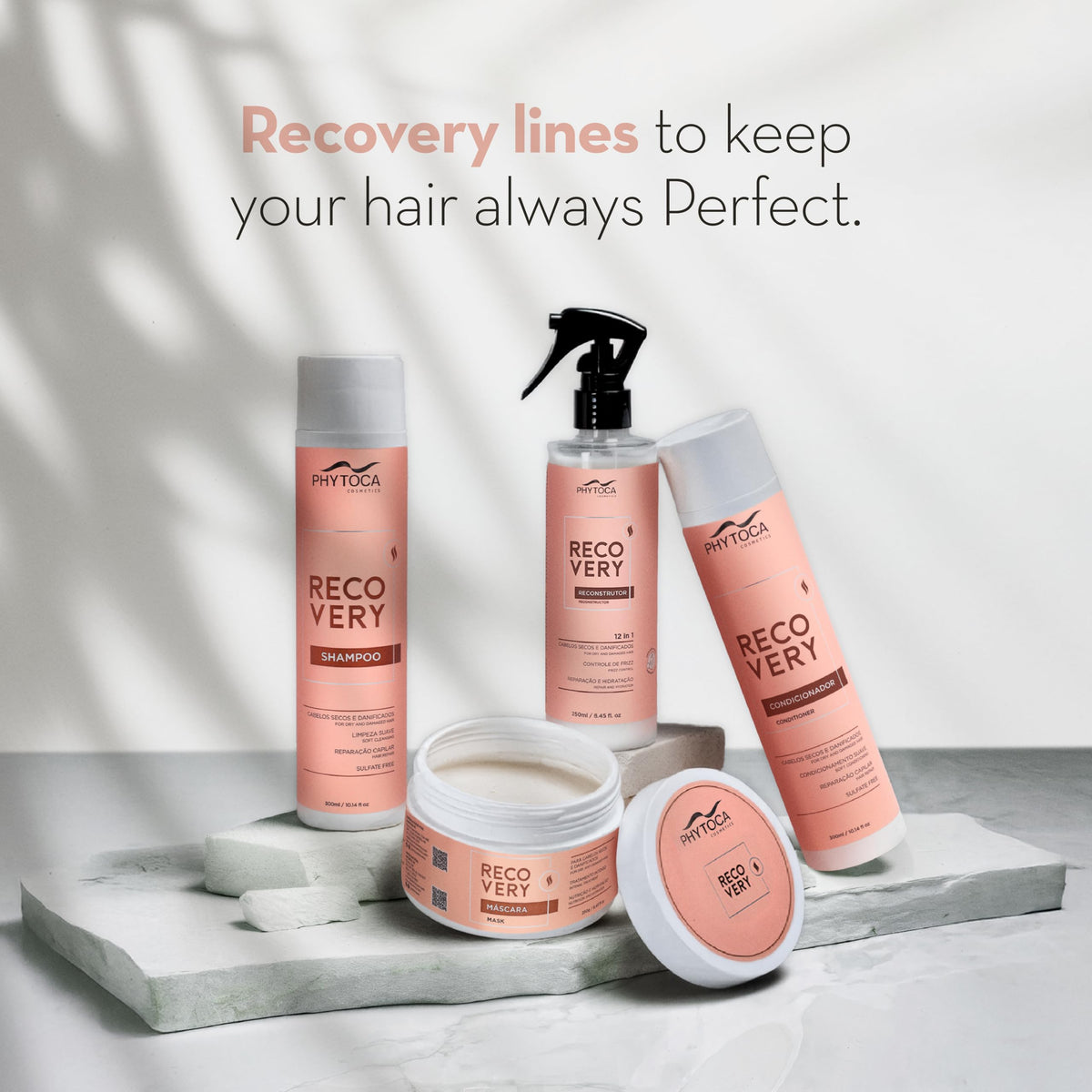 Phytoca Recovery packaging on a shelf conveys premium, professional-quality care.