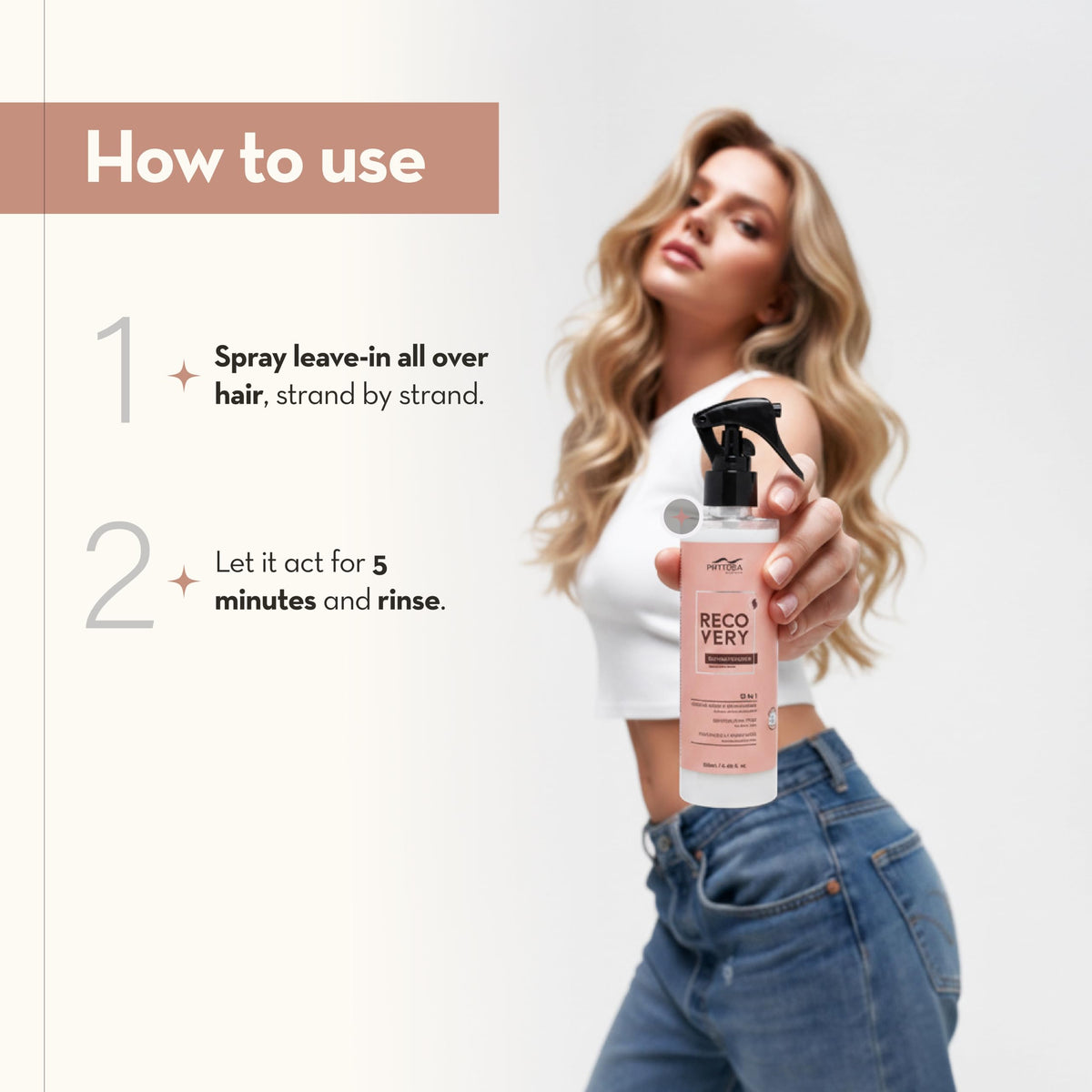 Phytoca Recovery soft silky hair after use demonstrates smooth texture.