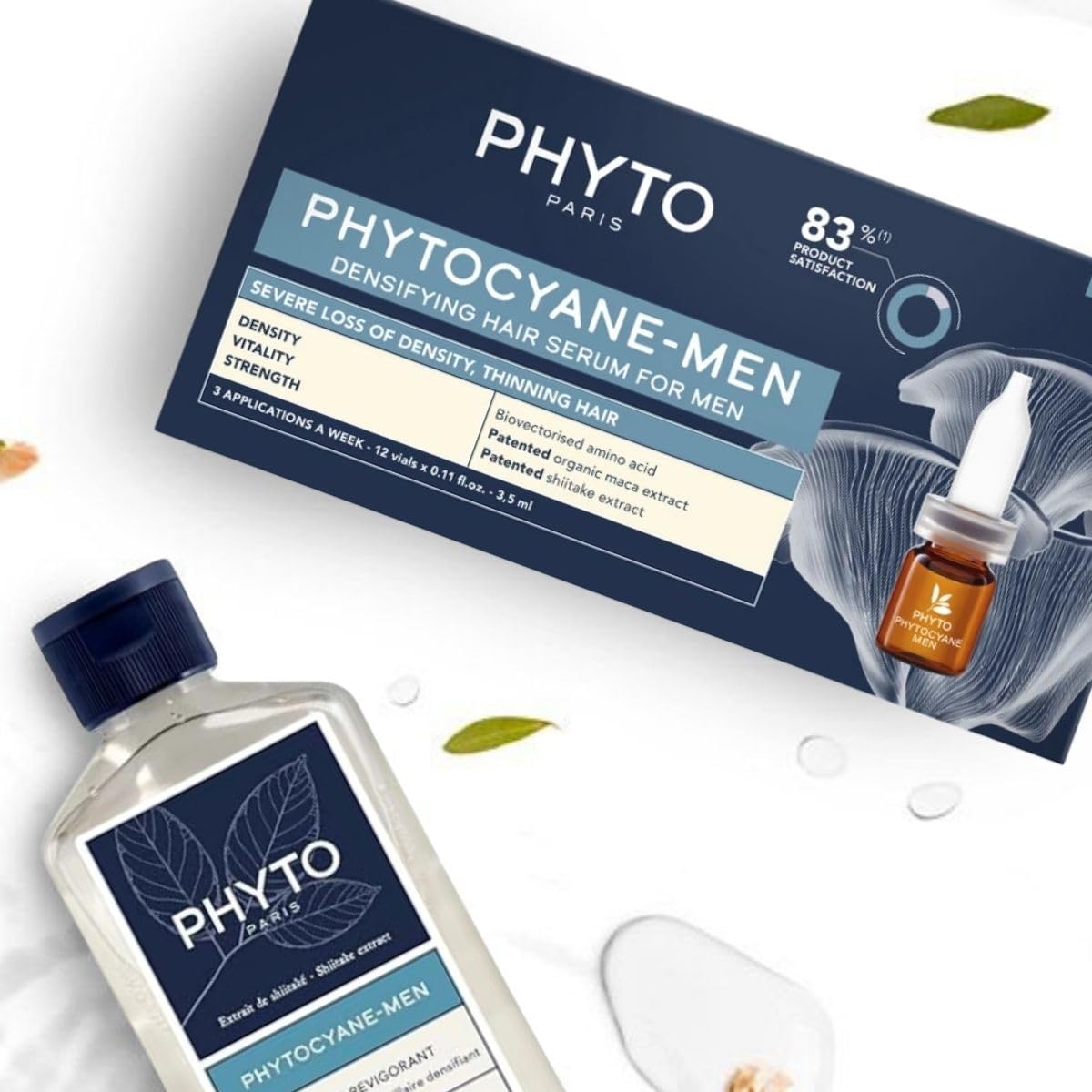PHYTOCYANE shiitake extract visual suggests invigorating properties in the blend