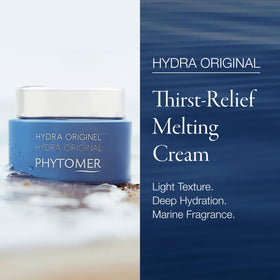 Closeup of Hydra Original cream texture highlighting a light, non-greasy feel.
